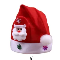 2021 זול לעבות chrismts נייר כובע מותאם אישית חג המולד כובע עם אורות