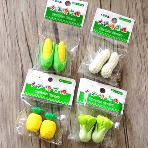 Borradores de verduras kawaii para niños, 2 unidades por paquete, diseño de emulación de vegetales y frutas - Product Image 5