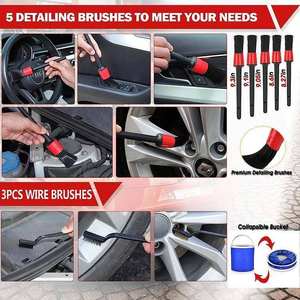 56Pcs Interior & Exterior Detailing Car Set Microfiber Exterior Interior Car Wash Cleaning Tools Kit - Product Image 4