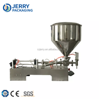 Machine de remplissage semi-automatique à piston pour crème, lotion, shampoing, JERRYPACK JBZ-1000A, 10 ml-5000 ml, tête simple, pneumatique