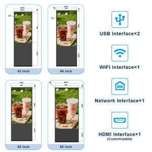 हॉट सेल 65 इंच एंड्रॉइड/विन इनडोर फ्लोर स्टैंड डिजिटल पोस्टर के साथ एंटी-ग्लेयर टच स्क्रीन क्लाउड-आधारित - Product Image 2