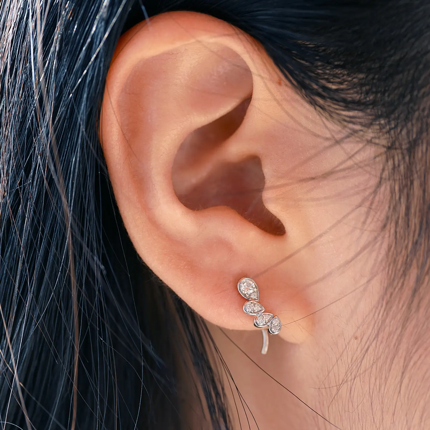 Trang Sức Lạ Mắt Pear Cut D Màu Moissanite Stud Earrings Đối Với Phụ Nữ 100% 925 Sterling Silver Thời Trang Trang Sức Cưới