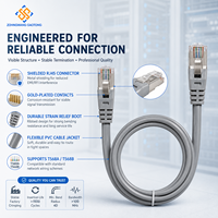 Câble Ethernet Cat5e RJ45 24AWG en cuivre toronné Gigabit 100MHz PoE, gaine PVC LSZH, certifié CE, 1m-5m