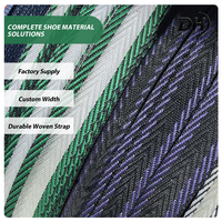 Sangle en tissu métallique Chevron 100% soie de pêche, matériau textile brillant pour chaussures, vente en gros de chaussures de mode