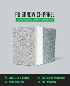 <span class=keywords><strong>Paneles</strong></span> Sándwich <span class=keywords><strong>de</strong></span> Poliuretano (PU), Lana <span class=keywords><strong>de</strong></span> <span class=keywords><strong>Fibra</strong></span> <span class=keywords><strong>de</strong></span> <span class=keywords><strong>Vidrio</strong></span> y Cemento EPS, Aislantes Térmicos e Ignífugos para Revestimiento <span class=keywords><strong>de</strong></span> Fachadas Exteriores <span class=keywords><strong>de</strong></span> 120 mm - Product Image 2