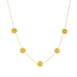 Gold Plated Daisy Flower Jewelry <b>Set</b> Stainless Steel Women's Fashion Necklace Earrings <b>Bracelet</b> Gift <b>Set</b> - Product Image 5
