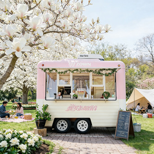 Mini Portable Stainless Steel Food Cart Small Vending Cart for Dessert Ice Cream Street Stall Global <b>Supply</b> - Product Image 1