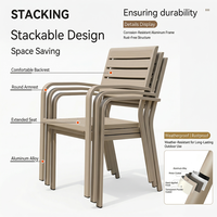Ensemble de salle à manger d'extérieur pliable et durable Meiqi, style nordique, résistant à l'eau et aux UV, table et chaises de jardin modernes pour terrasse et balcon