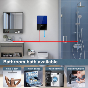 Calentador de Agua de <span class=keywords><strong>Baño</strong></span> de Alta Eficiencia, Calentador Eléctrico Instantáneo de 5500W sin Tanque <span class=keywords><strong>para</strong></span> Ducha, con Temperatura Ajustable y Seguridad - Product Image 2