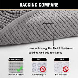 <b>Anti</b> <b>slip</b> Bath <b>Rugs</b> Extra Soft and Absorbent Microfiber <b>Rug</b> Non-<b>Slip</b> <b>Mat</b> for Tub Bathroom Shower Home - Product Image 4