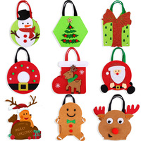 Pabrik Tas Hadiah Natal Modern dari Kain Felt Grosir 50pcs Tas Dekorasi Liburan 23.5x14.5CM Kerajinan Tangan