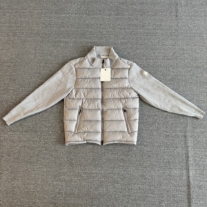 Cardigan en tricot pour homme, série M, col montant, manches longues, patchwork, léger, fin, rembourré en coton, ouvert sur le devant, veste d'extérieur - Product Image 4