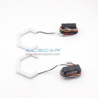 Feux de jour LED hexagonaux T7-X 80MM, feux de jour à LED, yeux d'ange, lumière blanche laiteuse, lumière en coton, 12V, décoration de voiture, état neuf