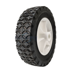 6x1.65'' Lawn Mower Wheels with 1/2inch Bearing, 6 Inch Plastic Wheel and Tire for Lawnmower Trolley Wagon Cart - Product Image 1