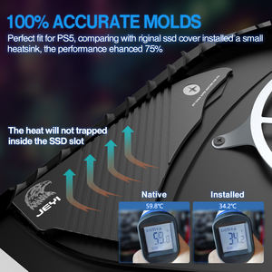 JEYI PS5 <span class=keywords><strong>M</strong></span>.<span class=keywords><strong>2</strong></span> SSD Kühlkörper PCIe 4.0 Aluminium-Kühler RGB Wärmeleitpads für NVMe SSD (11,25mm Slim Design) Lagernd 1 Jahr Garantie - Product Image 4