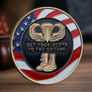 États-Unis Airborne Boots Challenge Coin <span class=keywords><strong>Parachutiste</strong></span> US Force Challenge Coin Vétéran Cadeaux - Product Image 3