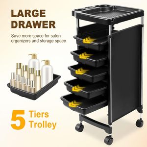 Carrito de salón nuevo Metal plástico cabello belleza peluquero carrito de peluquería para salón barbería Spa taller dormitorio - Product Image 4