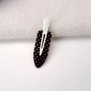 Nouvelle Pince à Cheveux Ronde à Petits Points Noirs et Blancs Exquise 2026, Barrette en Plastique pour Femme, Bijou de Mode, Vente en Gros - Product Image 4