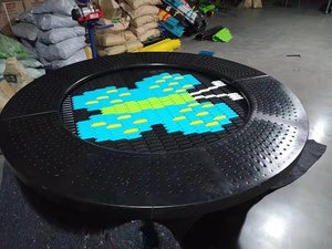 <span class=keywords><strong>Trampoline</strong></span> enterré au sol avec logo OEM, design coloré personnalisé pour parc extérieur - Product Image 5