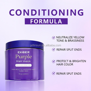 Maschera Professionale Viola <span class=keywords><strong>per</strong></span> <span class=keywords><strong>Capelli</strong></span> EKBER, Anti-Giallo, Riparatrice del Colore, Idratante - Product Image 5