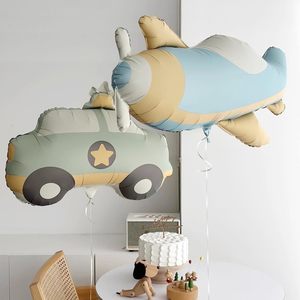 Nuovo palloncino in pellicola di alluminio orso opaco cartone animato aereo opaco auto della polizia per bambini <span class=keywords><strong>compleanno</strong></span> palloncino decorazione felice - Product Image 3