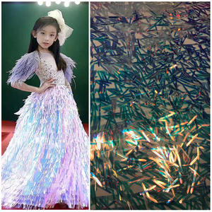 Tissu brodé irisé <span class=keywords><strong>à</strong></span> couleur changeante, 50 m, tissu en maille extensible avec paillettes pour robe, 40mm, vente en gros - Product Image 5