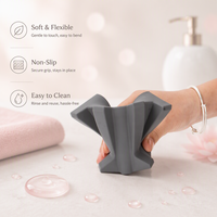 Support de savon en silicone écologique antidérapant avec égouttoir intégré pour salle de bain et évier de cuisine