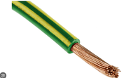 Flexibles Kupfer-Elektrokabel, Einadriges PVC-Kabel in Gelb-Grün, 0,5mm 1,5mm 2,5mm 4mm 6mm, Erdungskabel