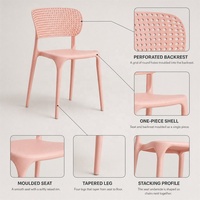 Chaise en plastique moulée d'une seule pièce, empilable, pour réception de mariage, directement de l'usine