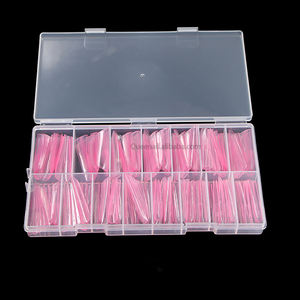 Rose clair 150 pièces boîte professionnel <span class=keywords><strong>ongles</strong></span> moule Extension constructeur <span class=keywords><strong>ongles</strong></span> conseils manucure plastique double forme <span class=keywords><strong>ongles</strong></span> conseils - Product Image 5