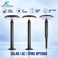 Lampadaire solaire extérieur personnalisé à LED avec piquet de fixation au sol, en aluminium moulé sous pression, éclairage paysager