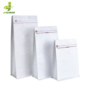 Bao bì túi zip đứng đáy phẳng có cửa sổ, van một chiều, màu trắng đen vàng hồng, 250g 1kg, bán sỉ, dùng đựng cà phê - Product Image 2