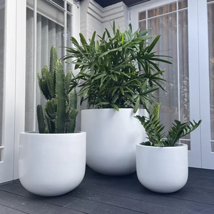 Vaso per <span class=keywords><strong>Fiori</strong></span> in Fibra <span class=keywords><strong>di</strong></span> Vetro Ecologico Bluetown FRP-30 con Finitura Verniciata per Casa, Giardino, Centro Commerciale, Uso Esterno/Interno - Product Image 4