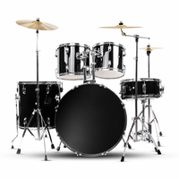 EARTHGRACE DW1 - Juego de Batería de Jazz de 5 Piezas, Caja de Álamo, Parches de Papel Encerado, Soporte de 22 mm, Kit de Inicio para Principiantes, Niños y Adultos de Todas las Edades