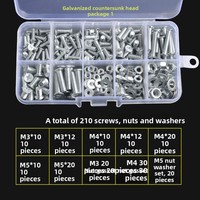 Kit d'accessoires pour vis et écrous domestiques, vis à tête fraisée cruciforme, boîte de vis en acier inoxydable 304, métriques M3-M4-M5