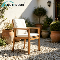 Chaise pliante empilable portable en bois massif teck et chêne pour jardin, extérieur, cour, villa, parc, entrepôt, résistante à l'eau et écologique