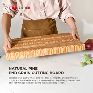 Tablas de cortar grandes de madera con veta de extremo, reversibles, tipo bloque de carnicero, para cocina, carne, servicio de alimentos al aire libre y corte. - Product Image 4