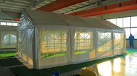 Tissu de bâche enduit de PVC flexible pour tente de grand événement de fête de mariage avec des tentes de salon commercial de couverture de ventilateur anti-salissure