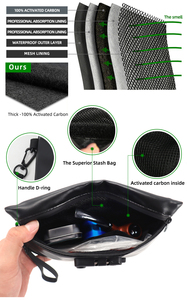 Изготовленная на заказ сумка из искусственной кожи с защитой от запаха и запаха, из углеродного волокна, мешки без запаха с комбинированным замком - Product Image 3