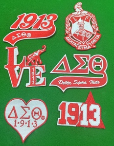 Écusson en tissu brodé personnalisable Hip Hop AKA Delta, noir, pour chapeau, sac, vêtement, décoration, badge de sororité - Product Image 3