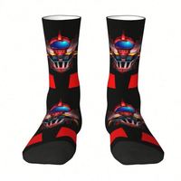Chaussettes personnalisées Mazinger Z Mad Robot pour hommes, unisexes, chaudes et confortables, imprimées en 3D, Grendizer Anime Manga Crew Socks