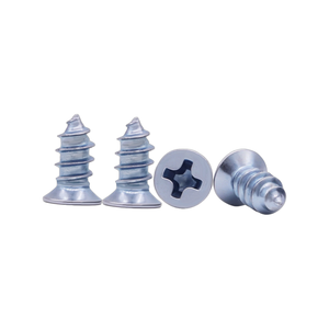 Tornillos autorroscantes de cabeza plana avellanada fina con ranura cruzada azul, de acero al carbono con zinc-níquel, ST2-ST8, personalizados, de fábrica Huizhou - Product Image 2