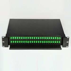 <span class=keywords><strong>2U</strong></span> 19 ''แผงต่อสายไฟเบอร์ออปติกแบบเลื่อนได้กล่องขั้วชนิดลิ้นชัก SC 48พอร์ตสายออปติก - Product Image 4