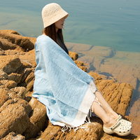 Wholesale Soft Absorbent Turkish Cotton Beach Towel Quick Dry Sand-Free Lightweight Compact Travel Towel Striped Custom Logo