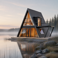 Villa de Ferme de Campagne Haut de Gamme Modulaire Préfabriquée pour Hôtel et Hébergement d'Invités Projet S990 Pro Maison en A-Frame