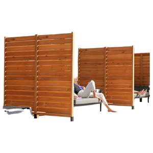Mampara Decorativa de Madera para Interiores y Exteriores, Sierra Moderna, Ecológica, para Privacidad, de Montaje en Superficie - Product Image 1