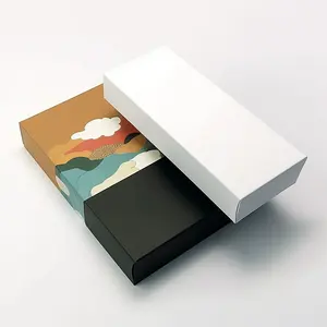 Wholesale simple card kraft sliding sleeve lid paper pencil/pen packaging box
