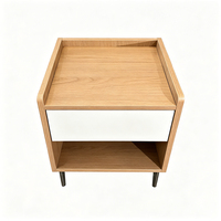 Table de chevet moderne en bois avec tiroirs et rangements pour projets hôteliers, d'appartements et de chambres à coucher - Vente en gros