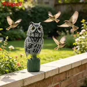 Spermeuble rotatif réaliste pour cour extérieure, démonterrier à vent 360° pour pigeons °   Répulsif à tête rotative pour oiseaux, dissuasif pour hiboux - Product Image 1