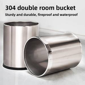 <span class=keywords><strong>Cubo</strong></span> <span class=keywords><strong>de</strong></span> <span class=keywords><strong>Basura</strong></span> Comercial <span class=keywords><strong>de</strong></span> Acero Inoxidable en Oferta, para Hogar, Hotel, Oficina, Cocina, Baño, <span class=keywords><strong>con</strong></span> Tapa Abierta - Product Image 2